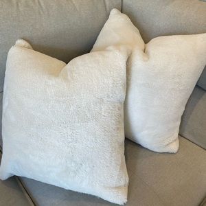 COPY - Euro Pillows - Faux Fur - Cream